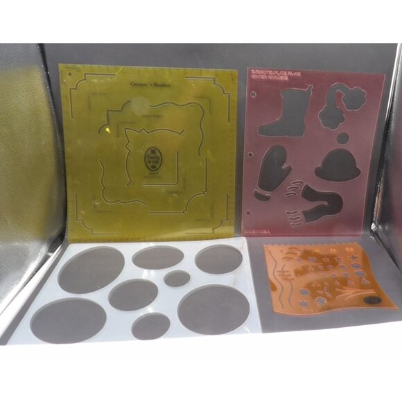 Shapes, Borders and More Stencils Set of 4 Creative Memories, C-Thru Templates - Picture 1 of 6